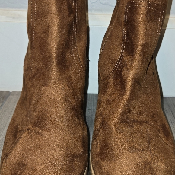 BP Keyla Platform Bootie in Tan Chestnut Multi Sizes - Picture 4 of 11